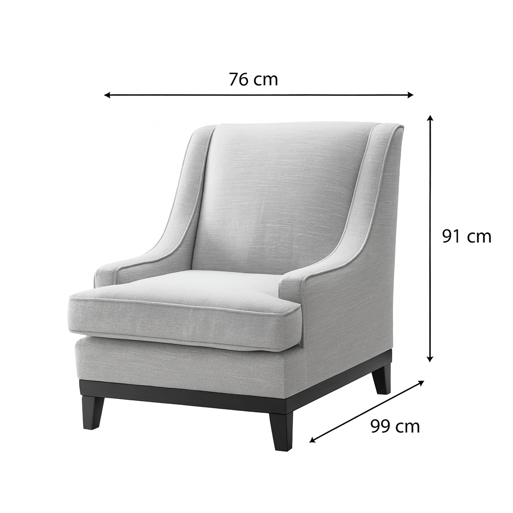 Classy By Noha Albabtain Blue Arm Chair