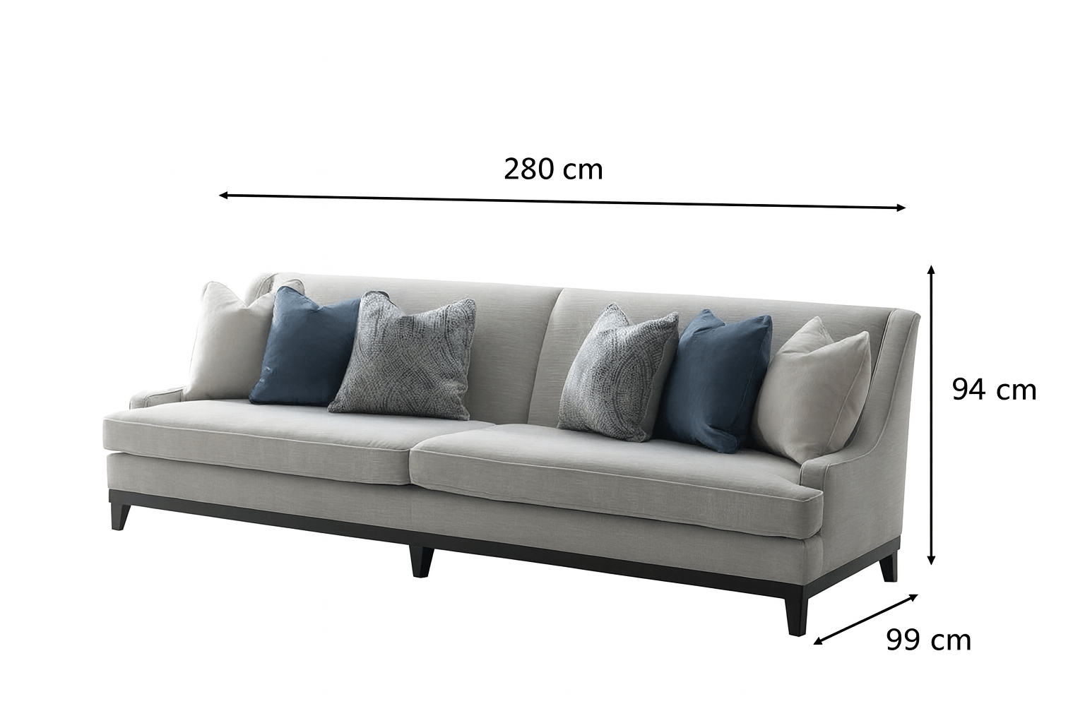 Classy By Noha Albabtain Blue XL Sofa