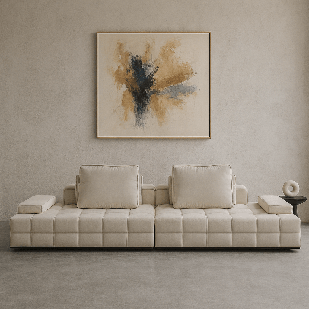 Cloud Comfort Cream 4 Seater Sofa W338