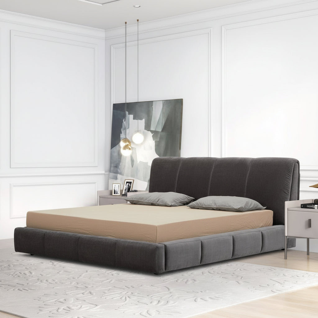 Cloud Dark King Grey Bed