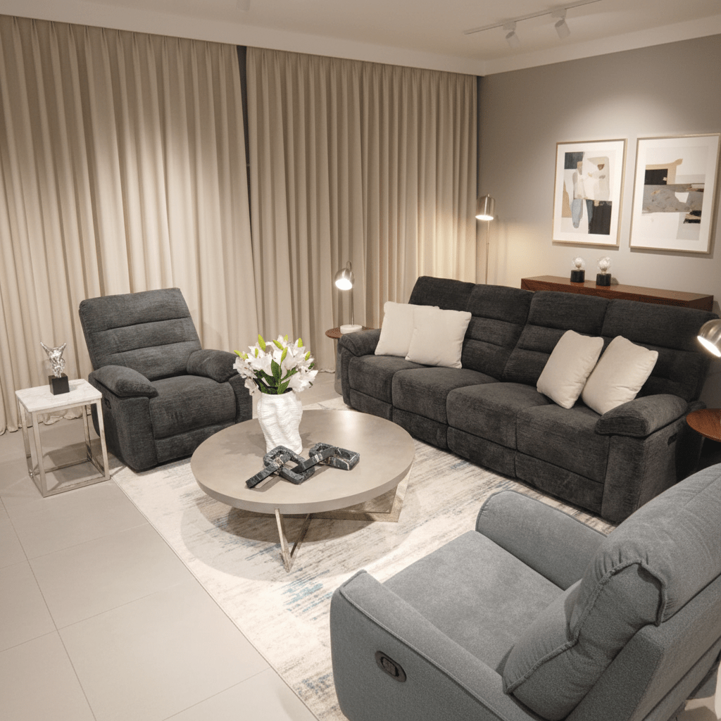 Comficore Charcoal Motion Power Sofa