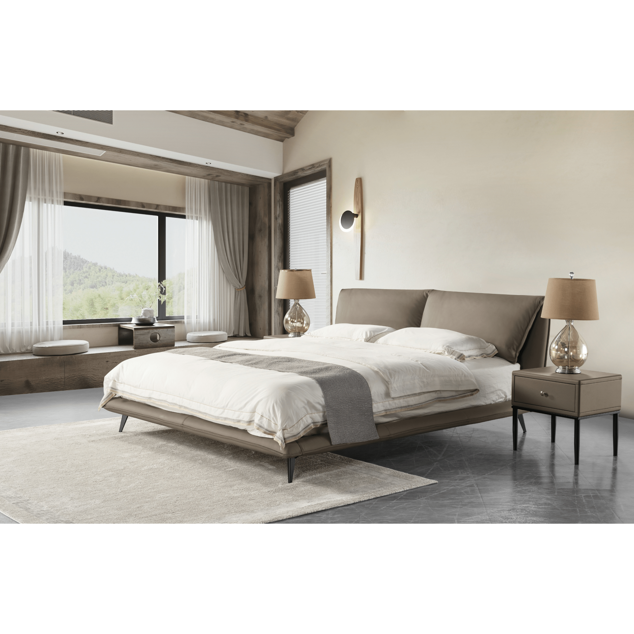 Starlit Sleeper Grey King Bed x W196