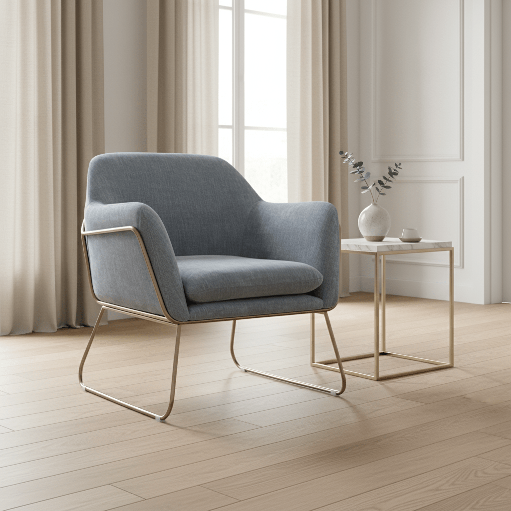 Comfort Cover Light Blue Accent Chair