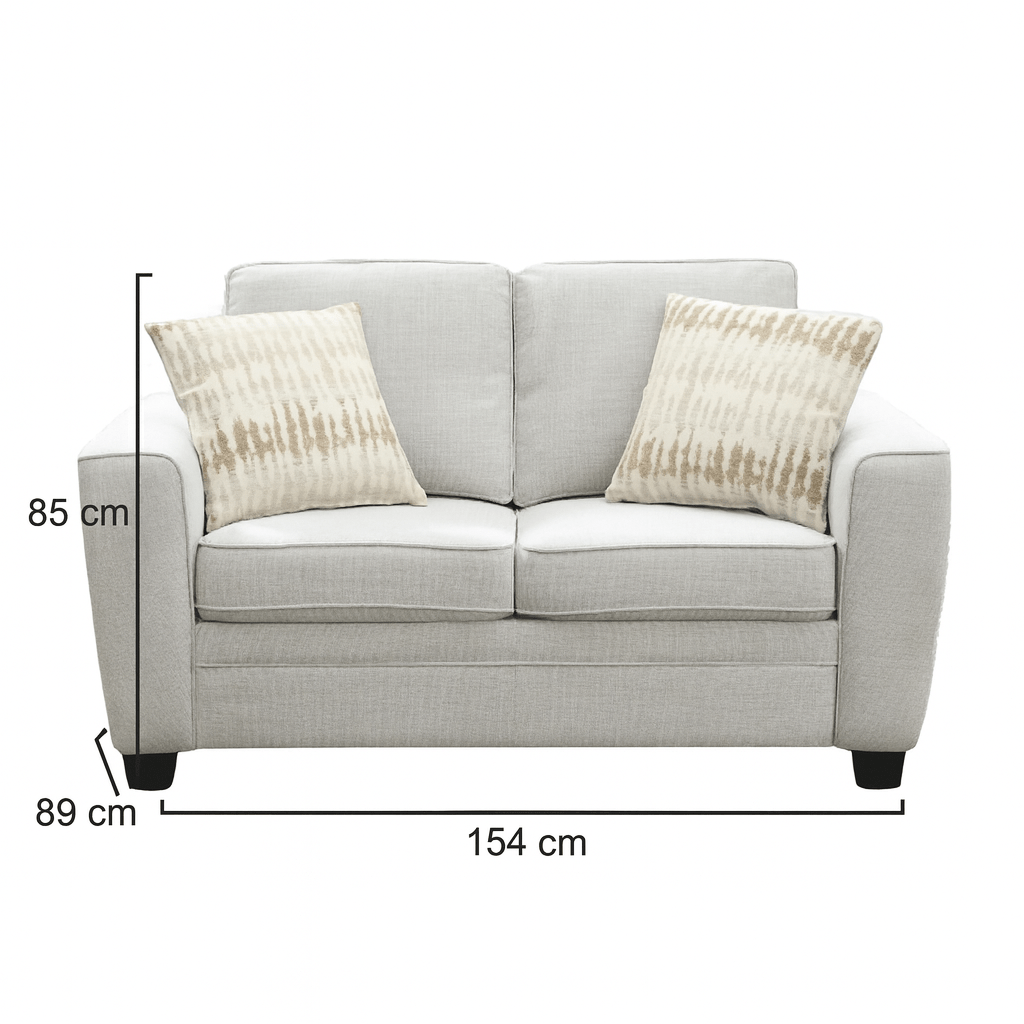 Confa Beige Loveseat With Two Pillows (154cm)