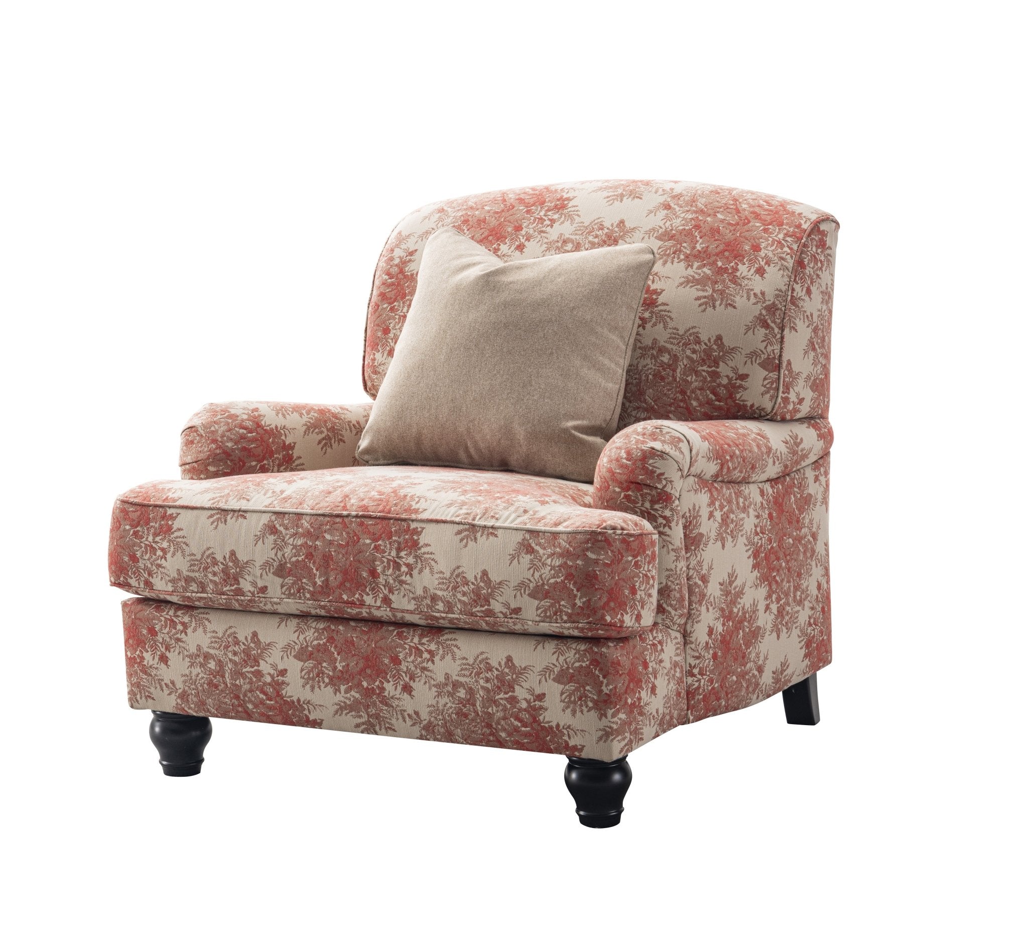 Coral Pattern Accent Chair