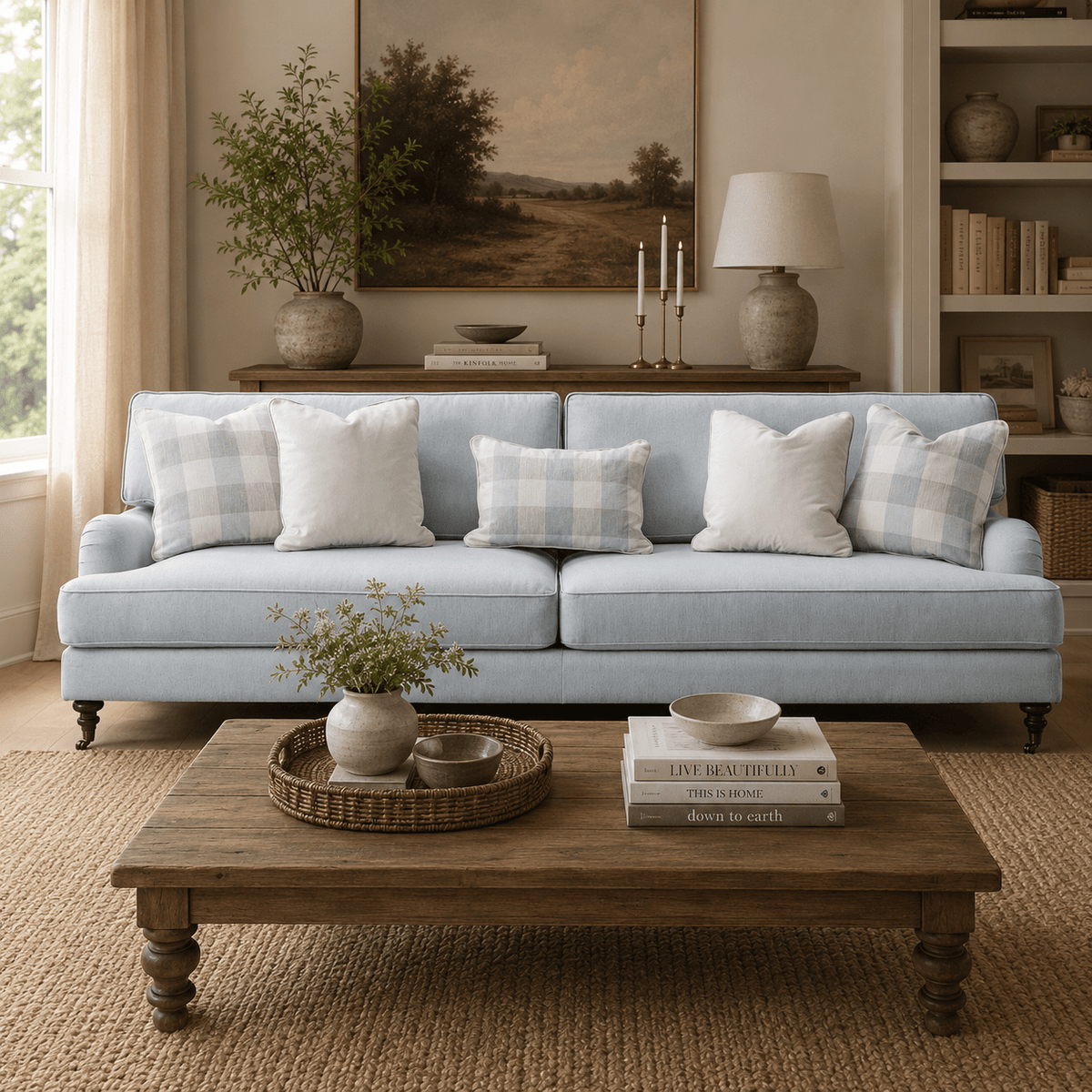 Cottage Calm من نوف العبودي أريكة أزرق مقاس XL