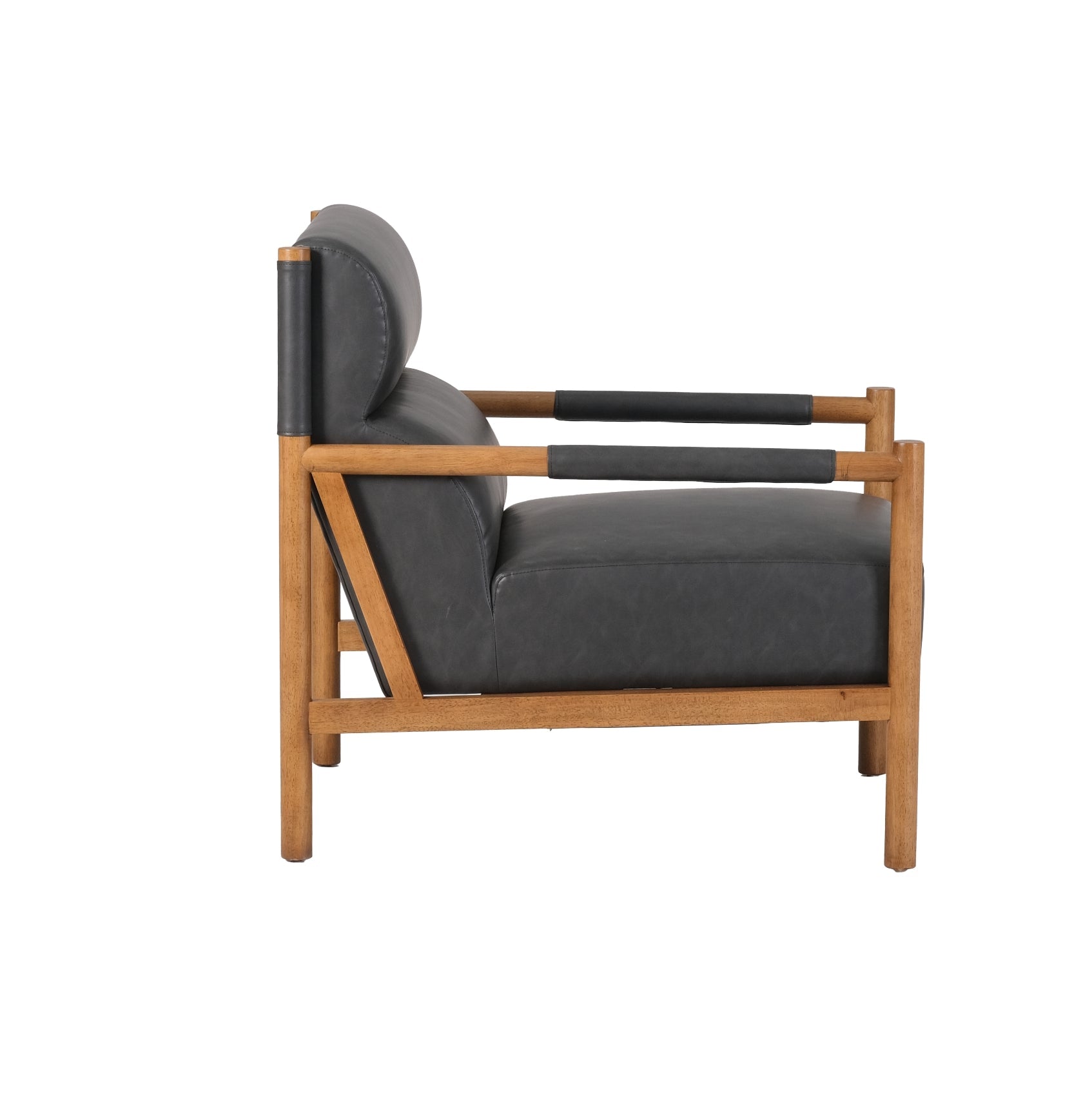 Cove Black Leather Accent Chair
