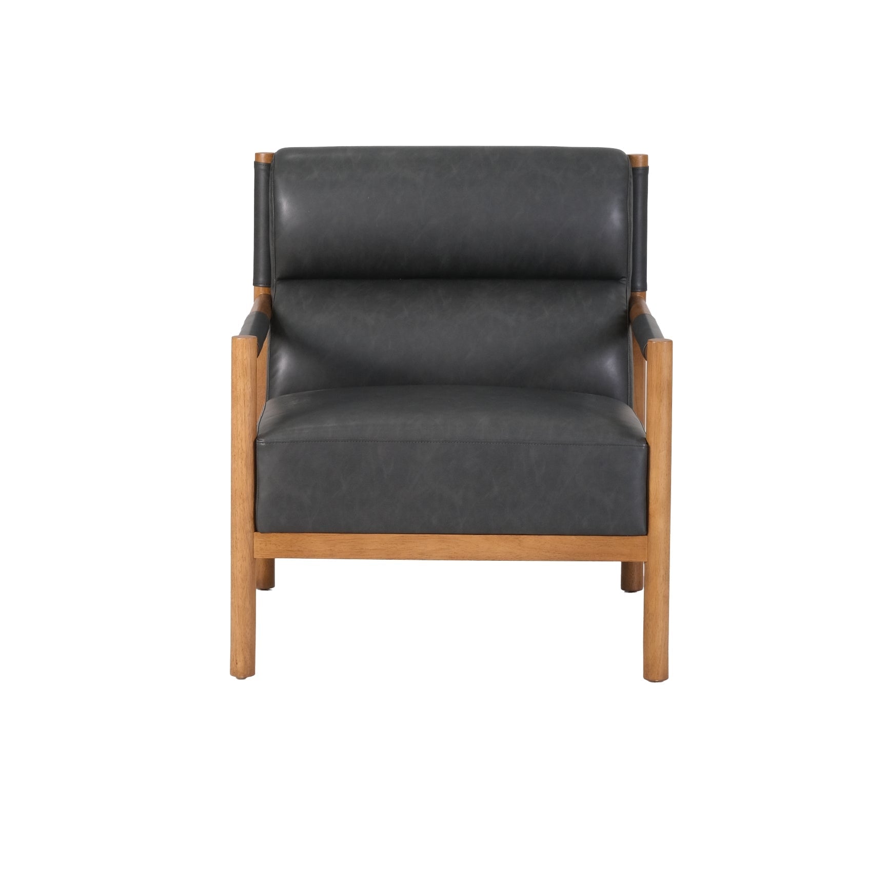 Cove Black Leather Accent Chair