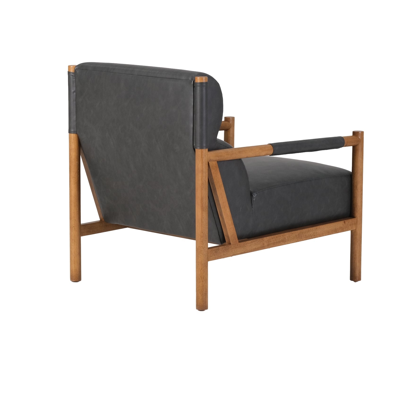 Cove Black Leather Accent Chair