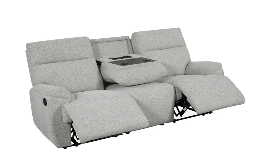 CozyLux Grey Motion Manual Loveseat