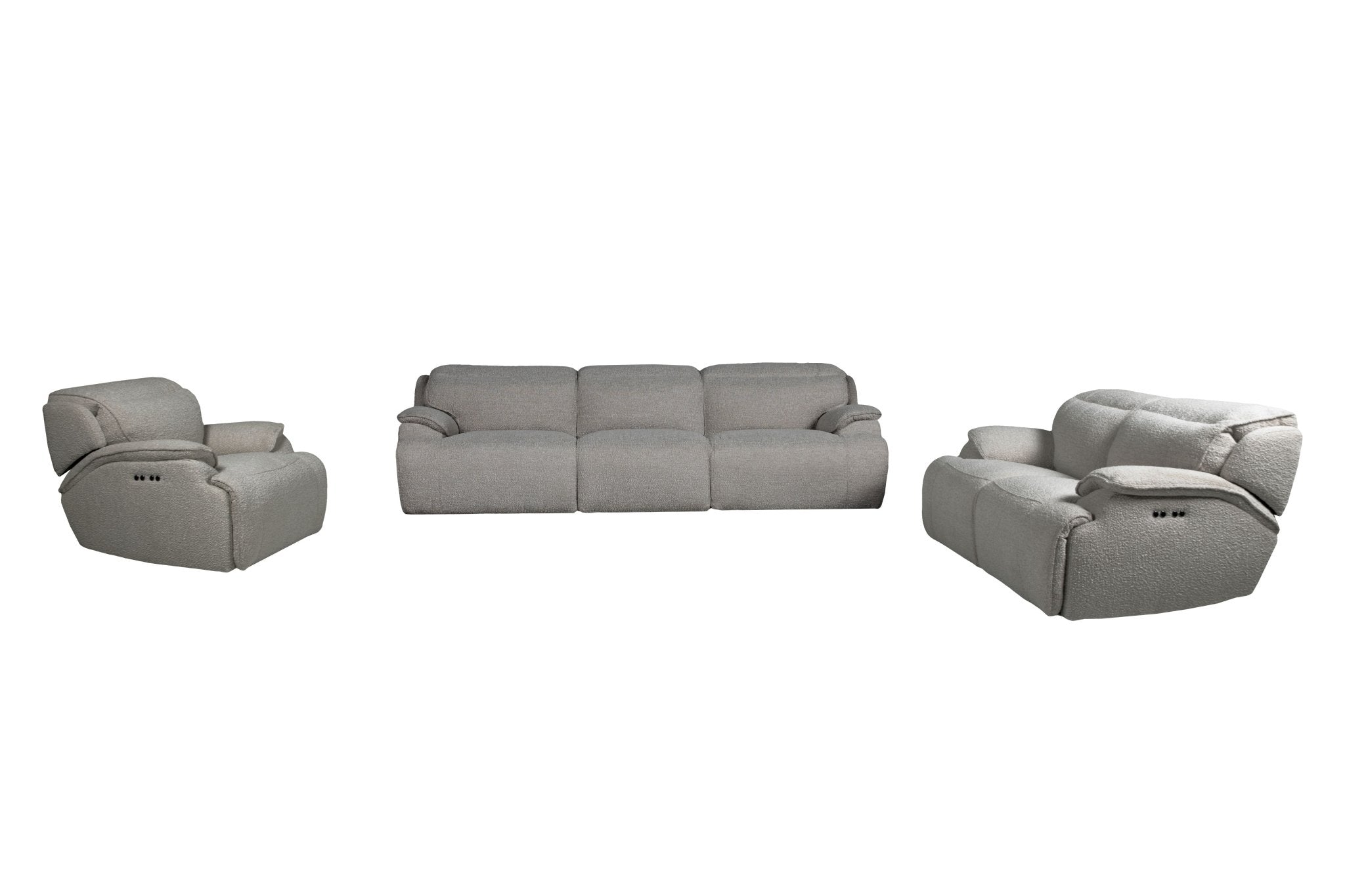 Cushy Grey Power Motion Sofa Set