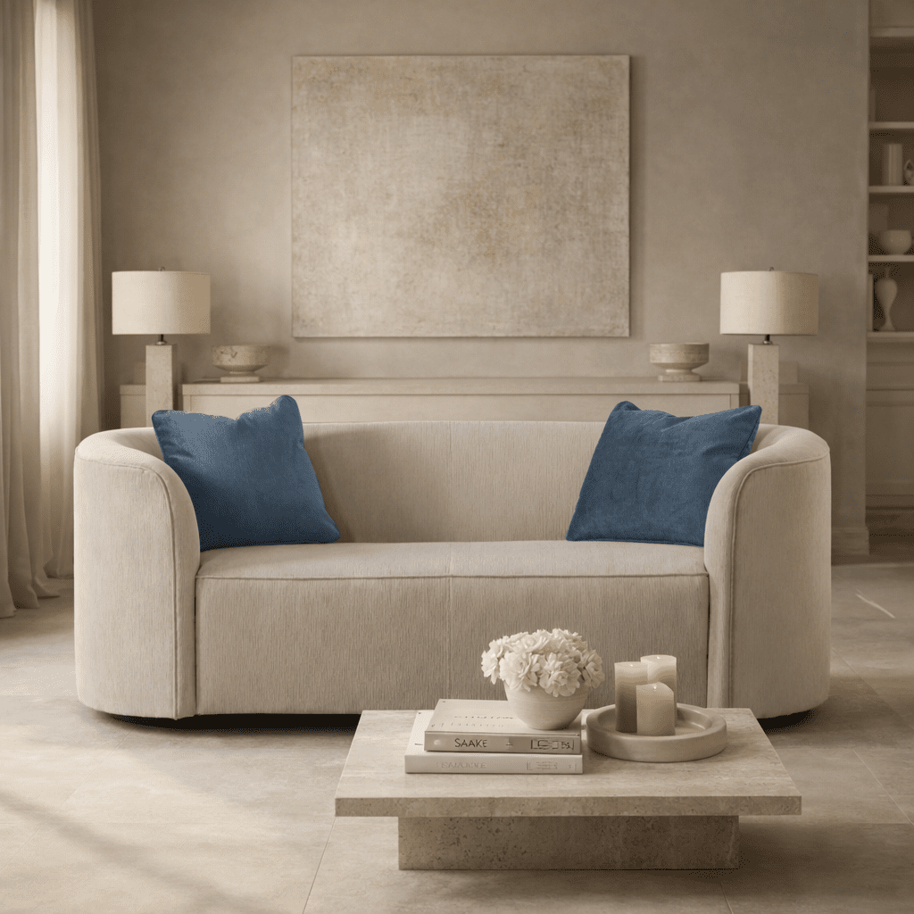 Dana Beige Mustard Loveseat (182cm)