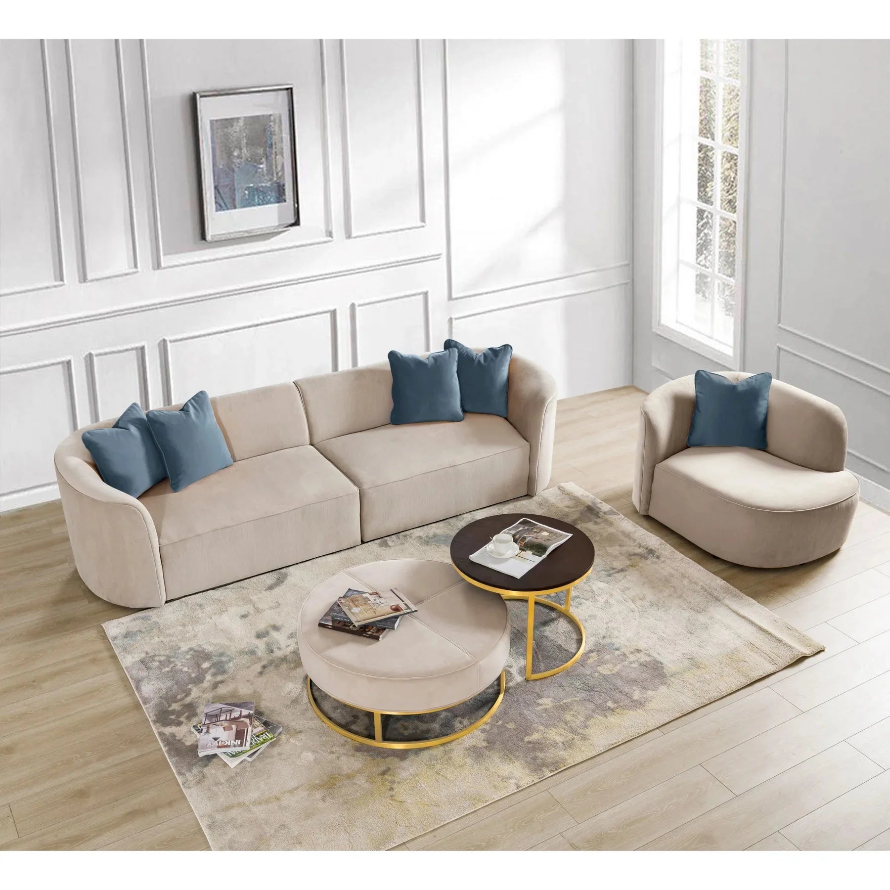 Orin Blue Living Room Set