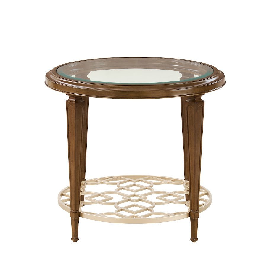 Dar Round Side Brown table