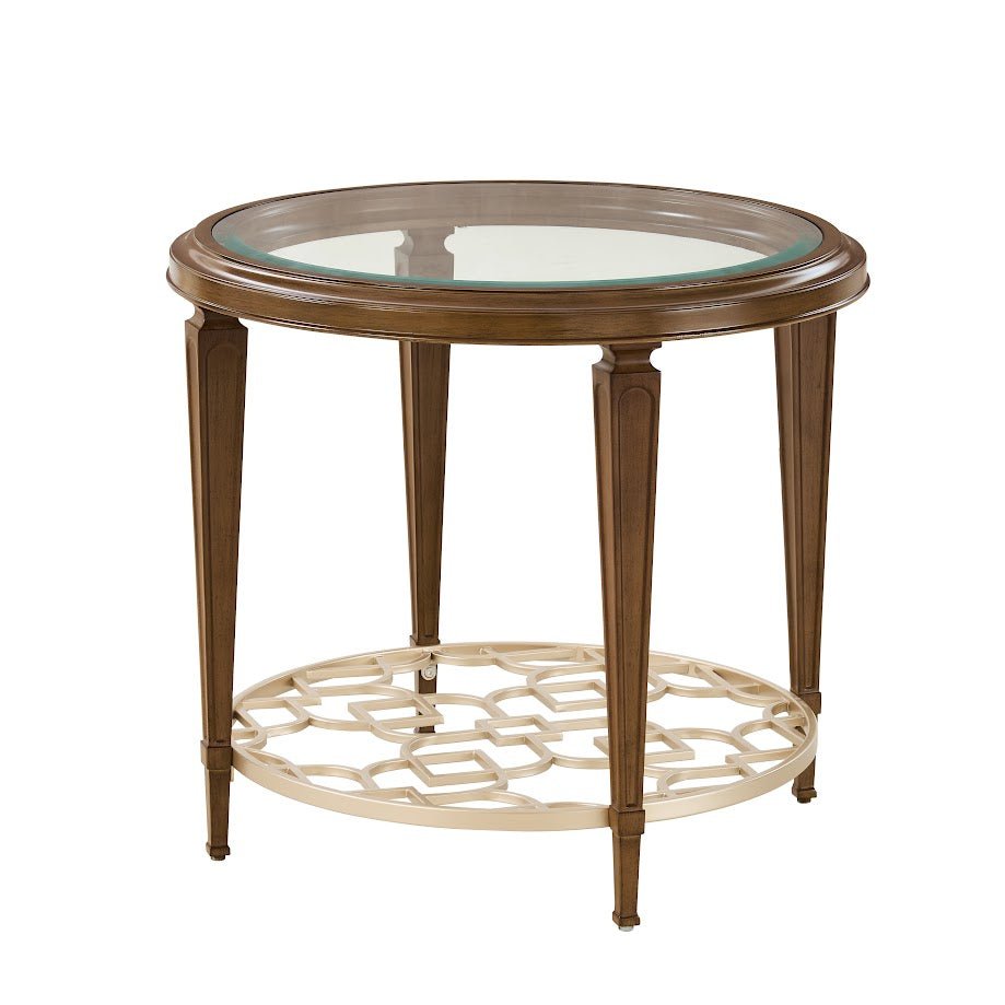 Dar Round Side Brown table