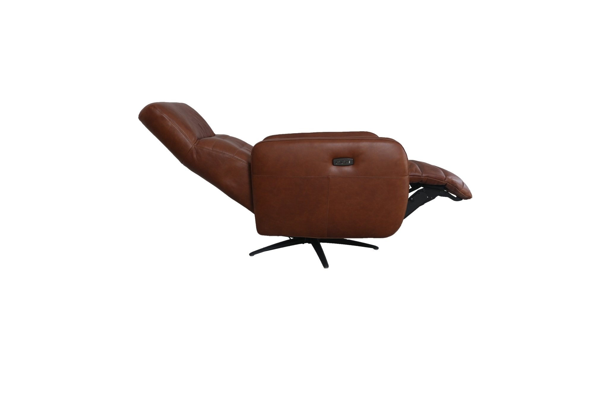 Dark Brown Leather Power Recliner
