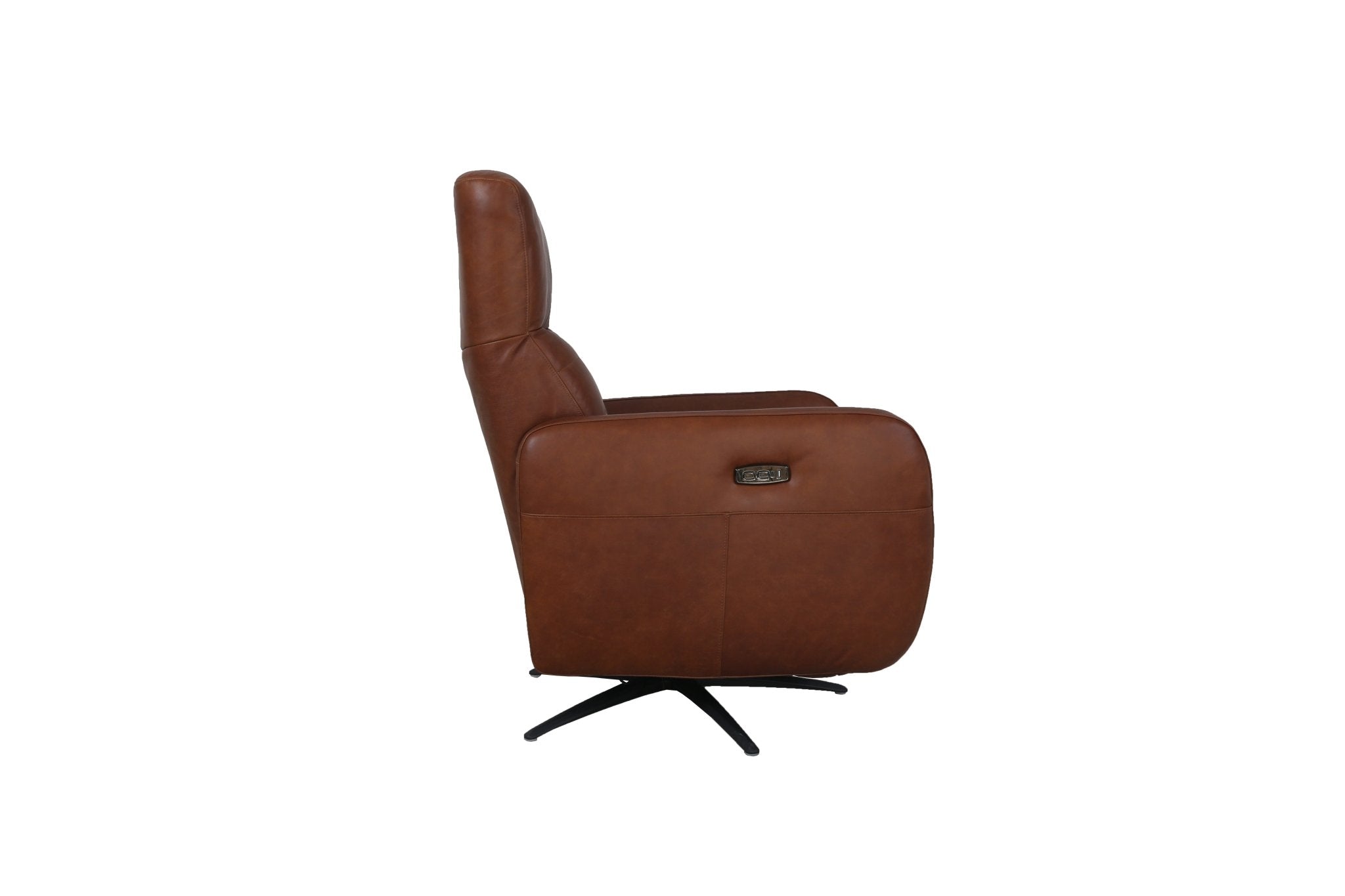 Dark Brown Leather Power Recliner