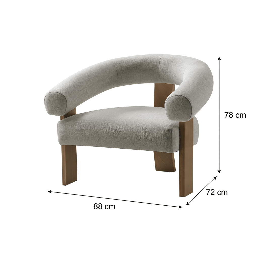 Deacon Beige Accent Chair