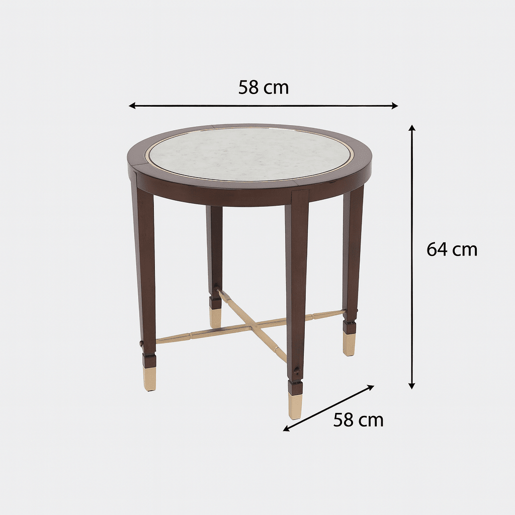 Diwan SILVER ROUND SIDE TABLE