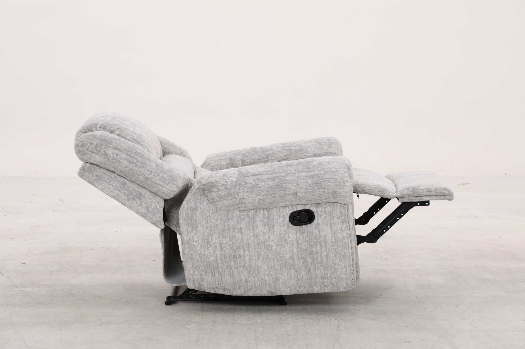 EaseGlide Manual Grey Recliner