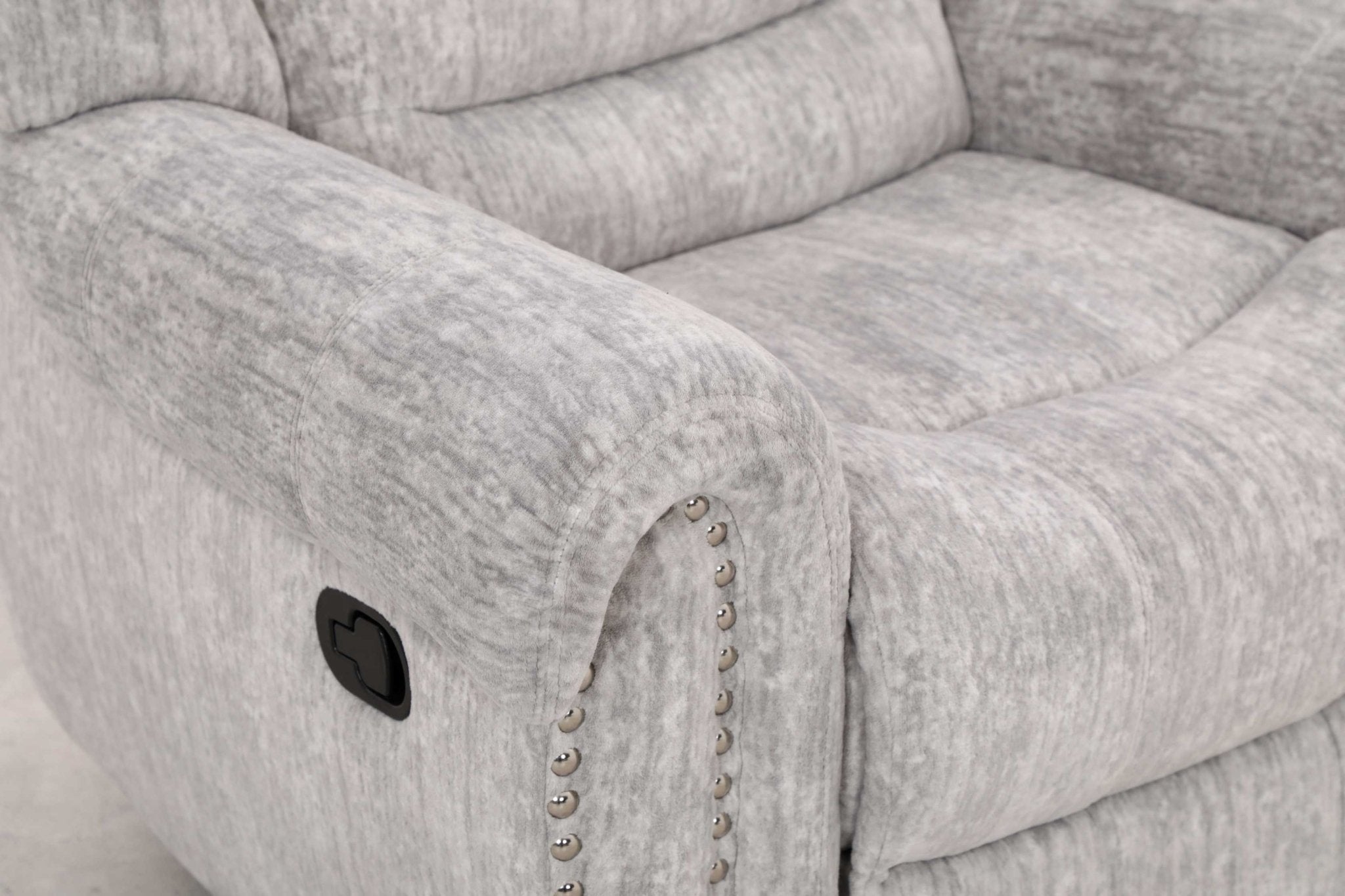 EaseGlide Manual Grey Recliner