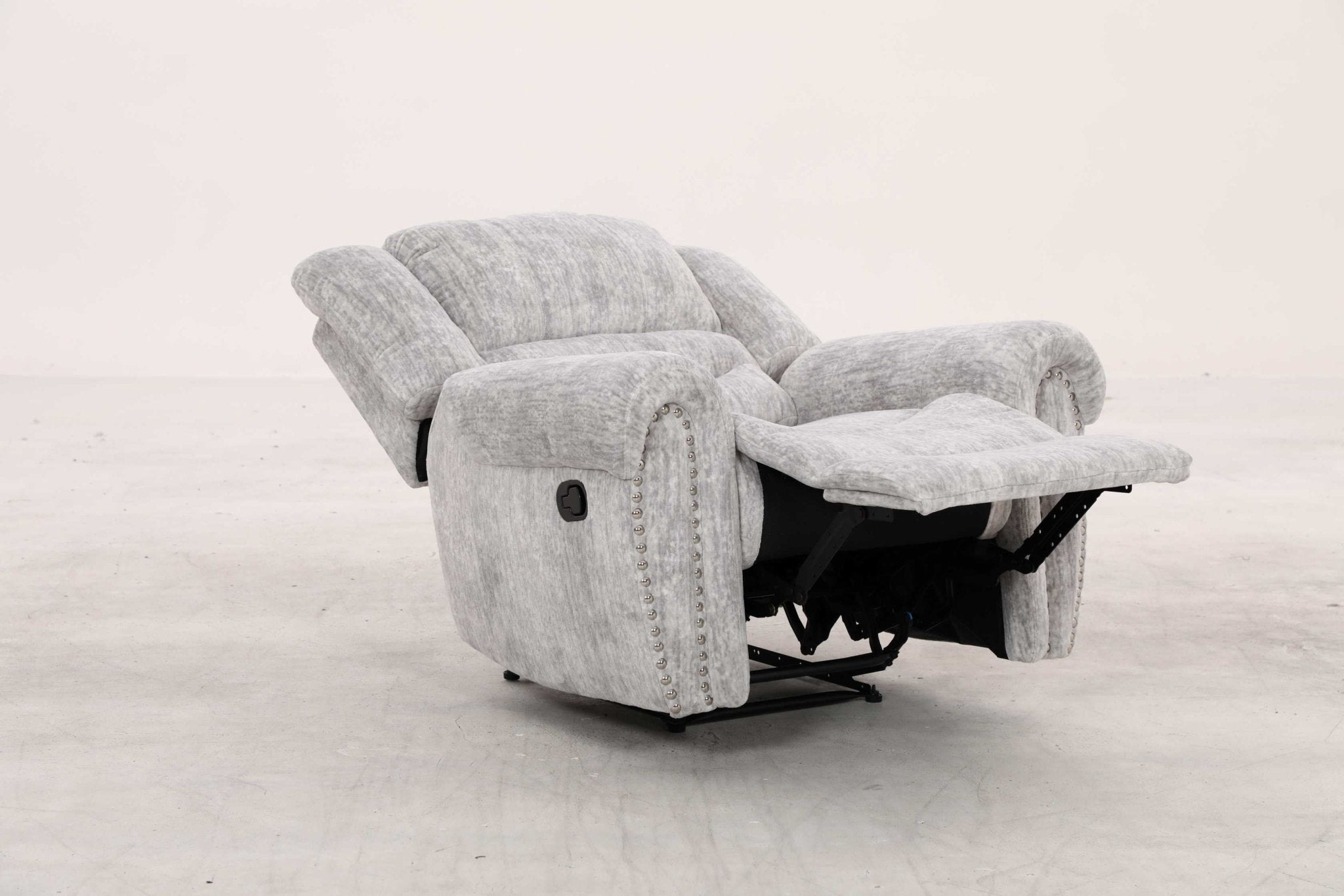 EaseGlide Manual Grey Recliner