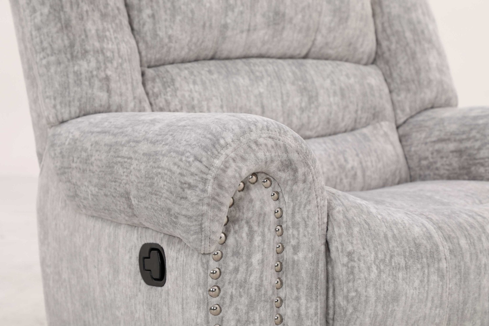 EaseGlide Manual Grey Recliner