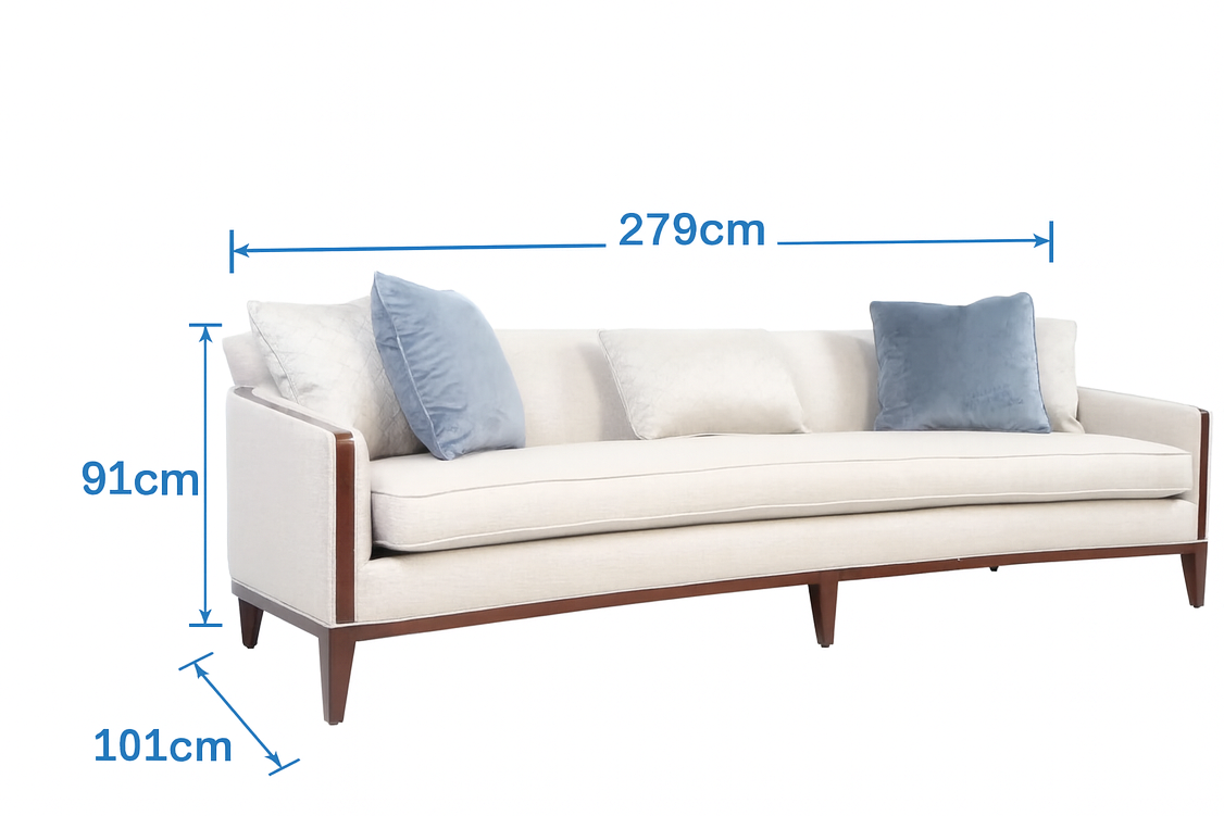 AlReem Royal Blue XL Sofa