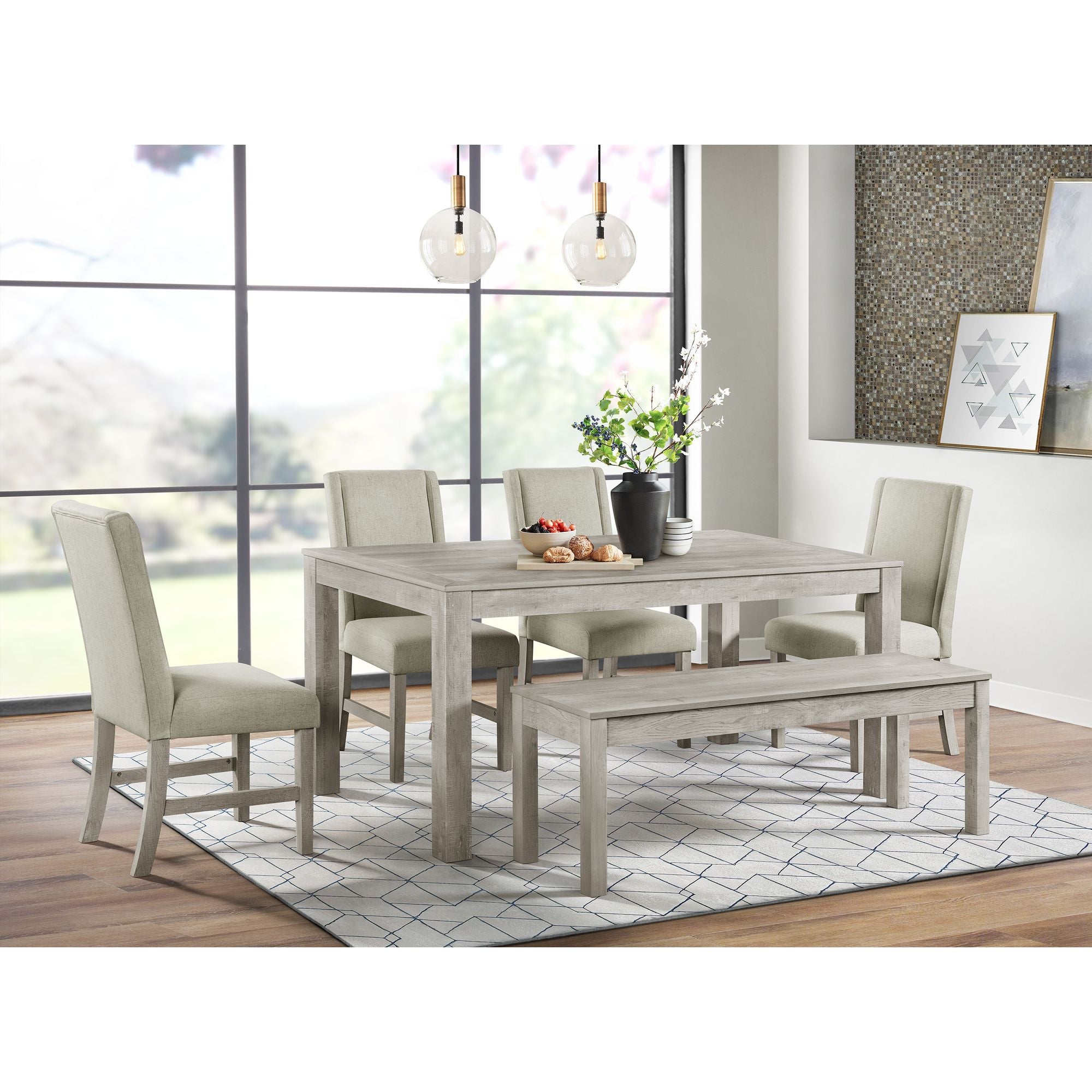 Eleanor Dining Bench in White