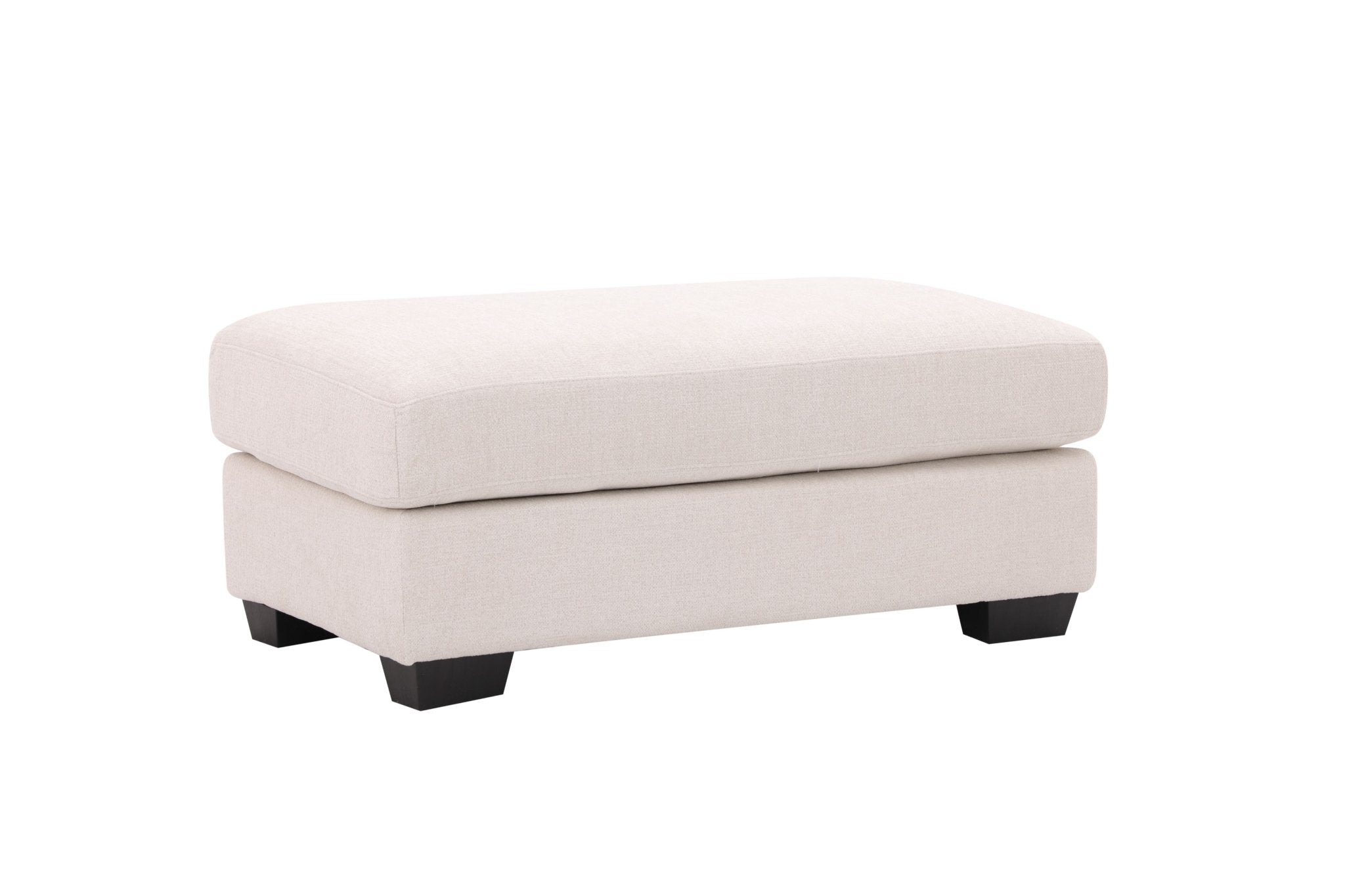 Elegant White Ottoman