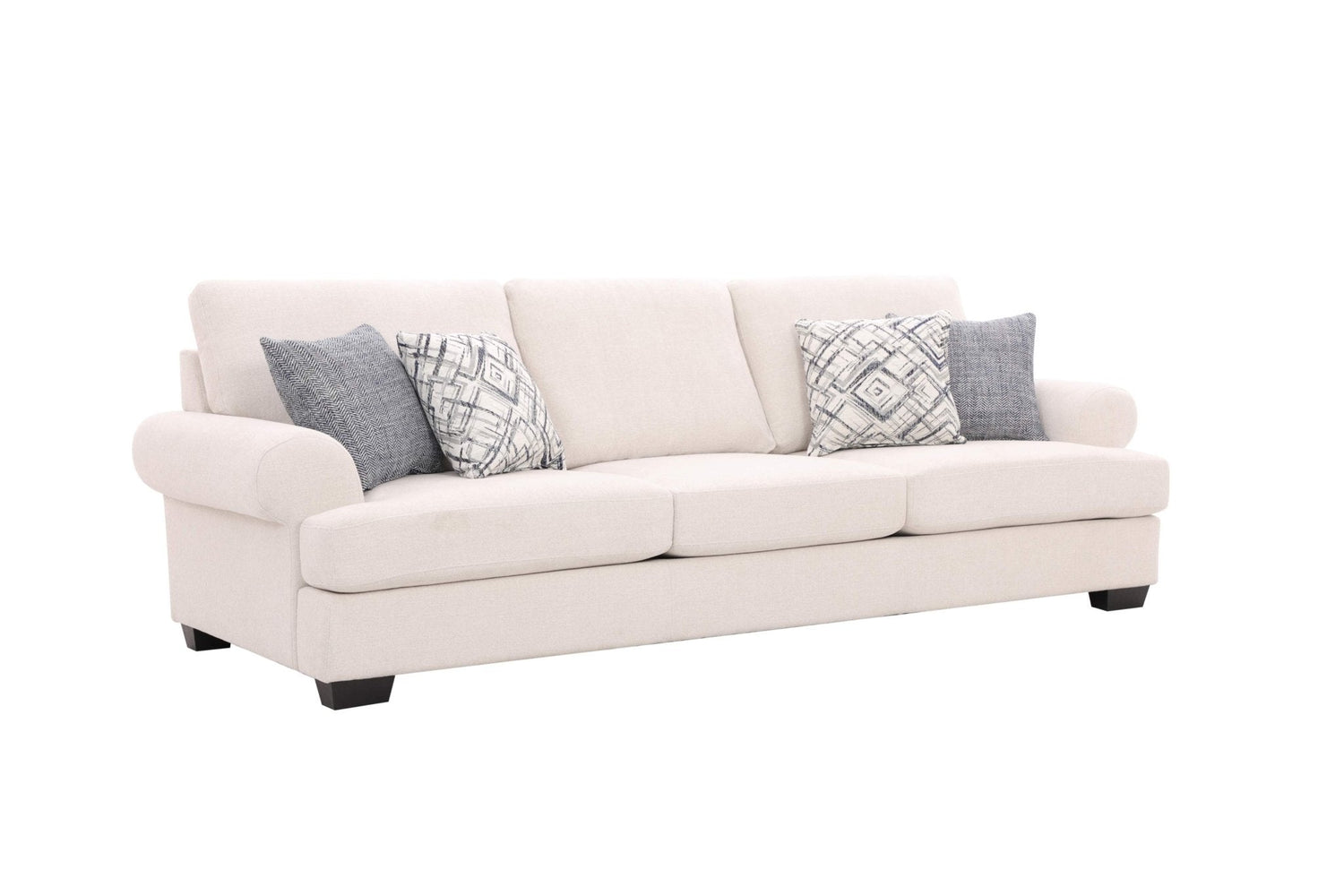 Elegant White XL Sofa