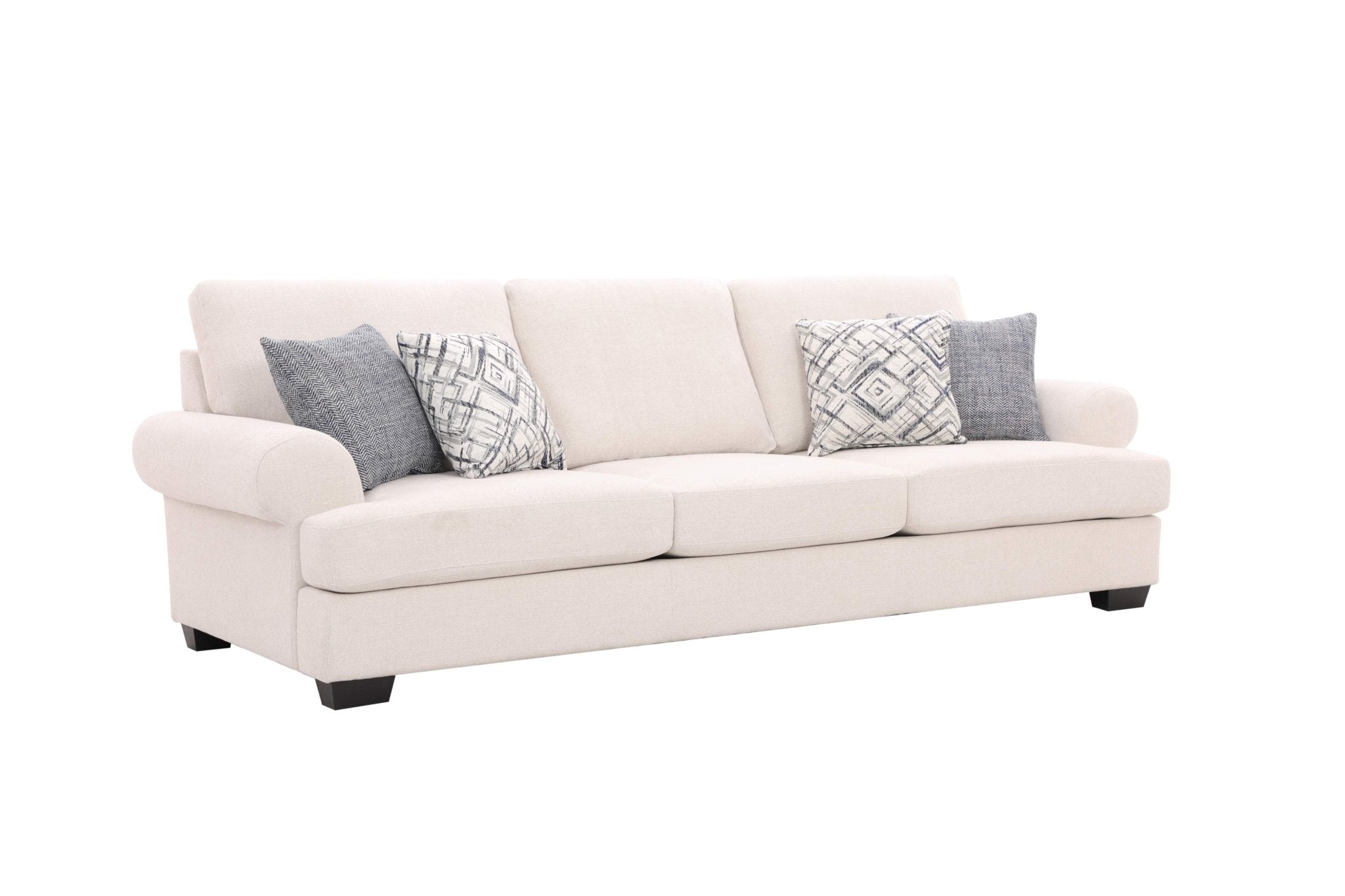 Elegant White XL Sofa