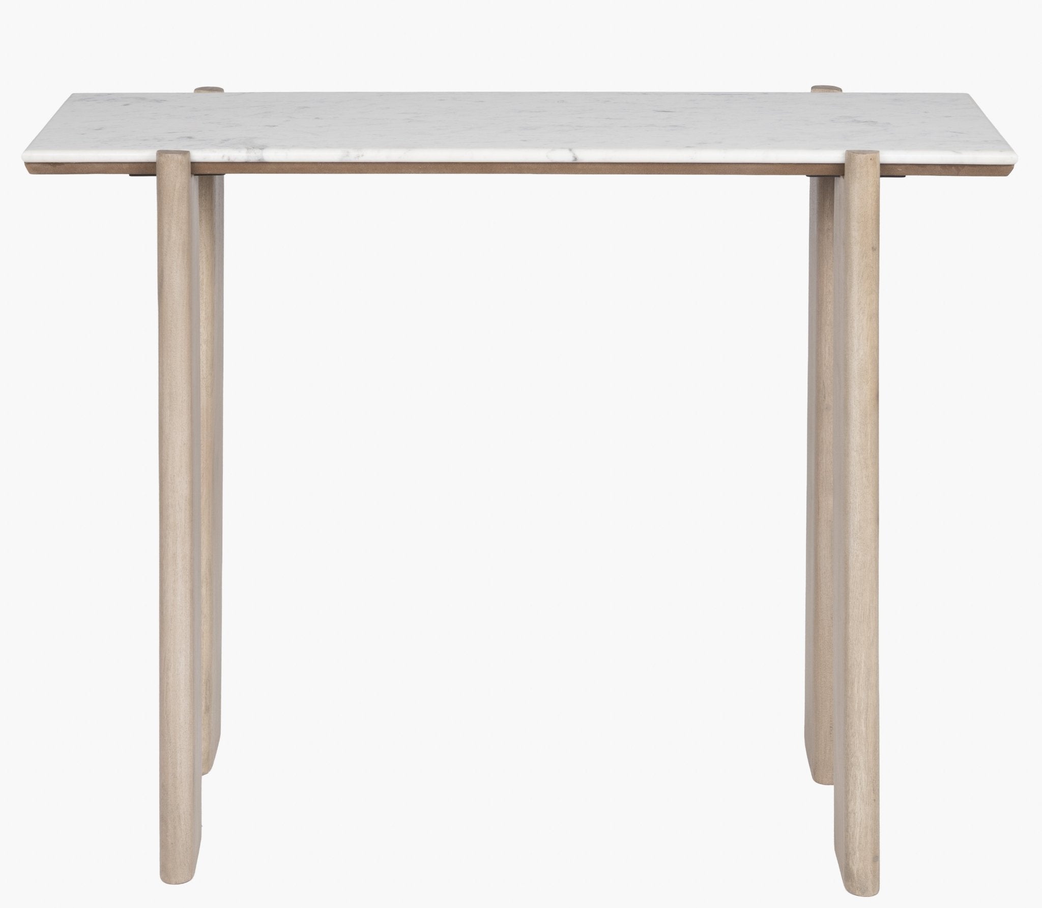 ELEN Acacia wood White Marble Console table