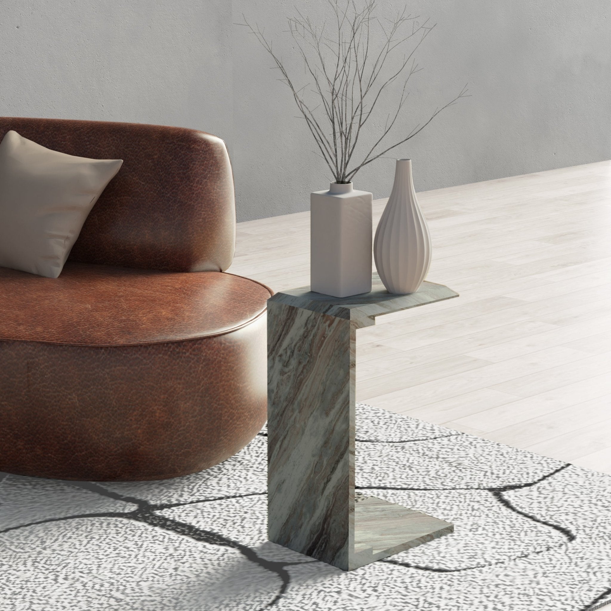 Enid MARBLE C TABLE Grey