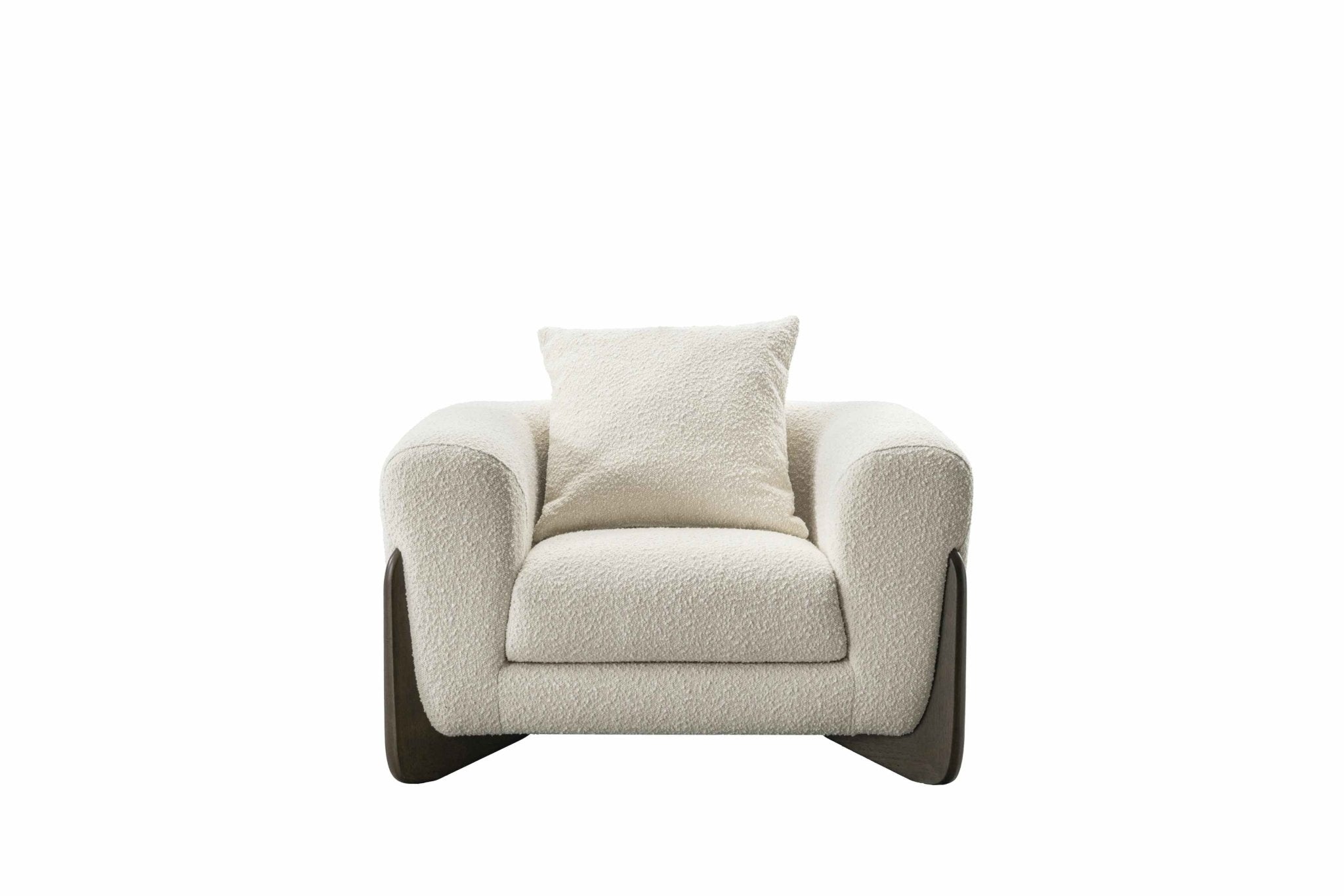 Floux White Accent Chair