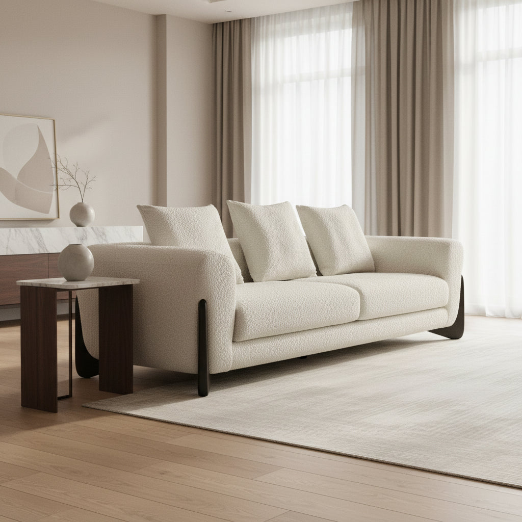 Floux White Sofa
