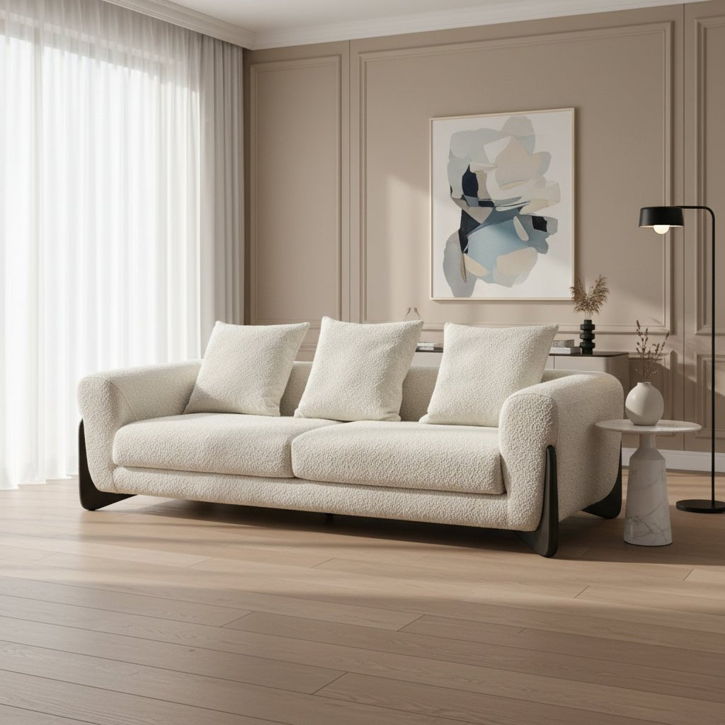 Floux White Sofa