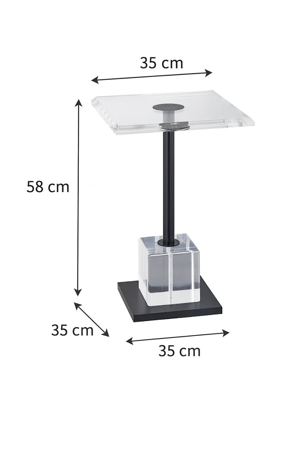 Gayna Brushed Black End Table