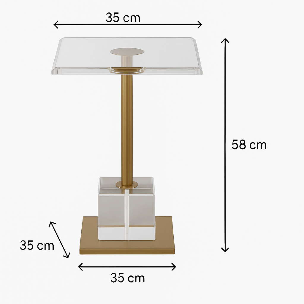 Gayna Brushed Brass End Table