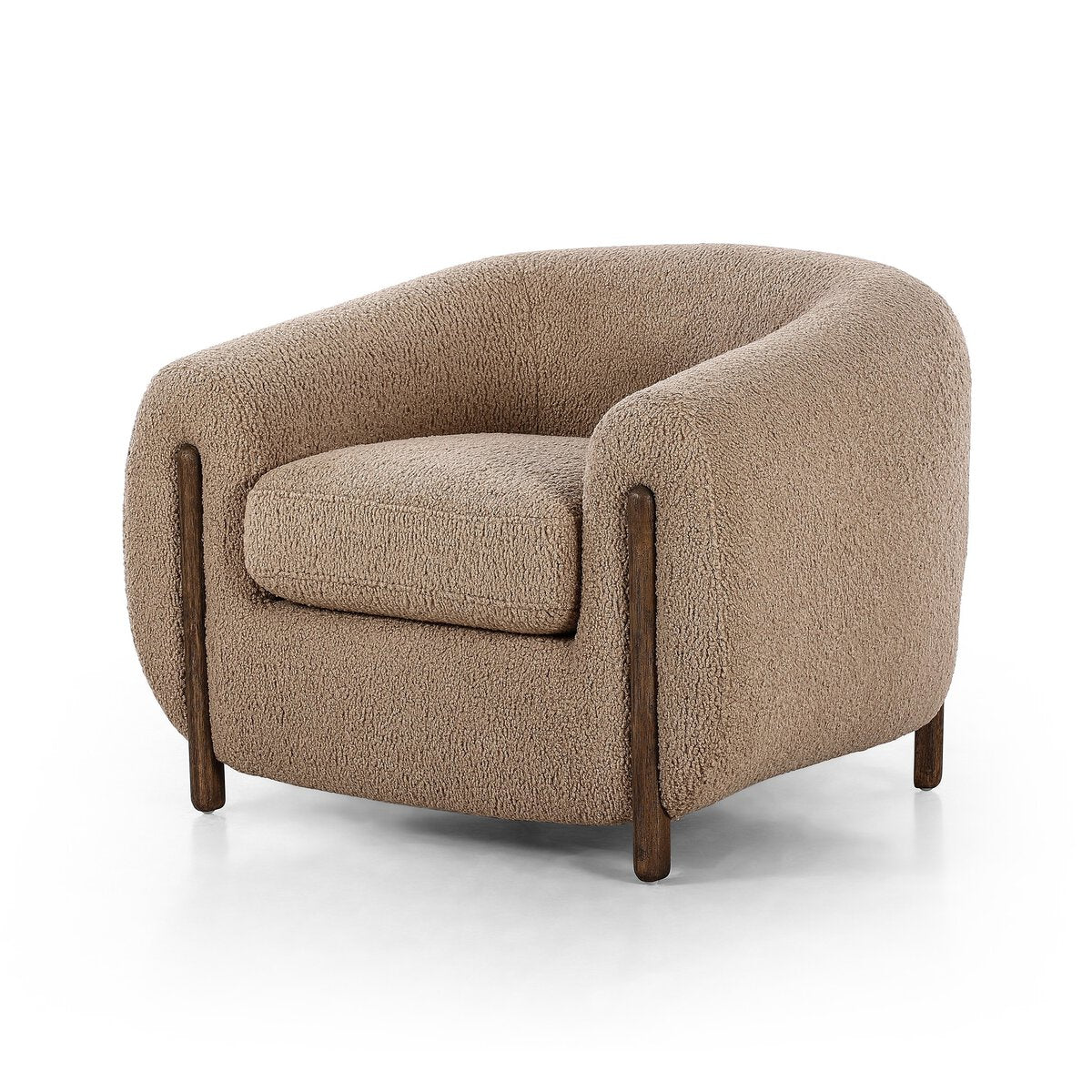 Grace Oat Boucle Arm Chair (96cm)