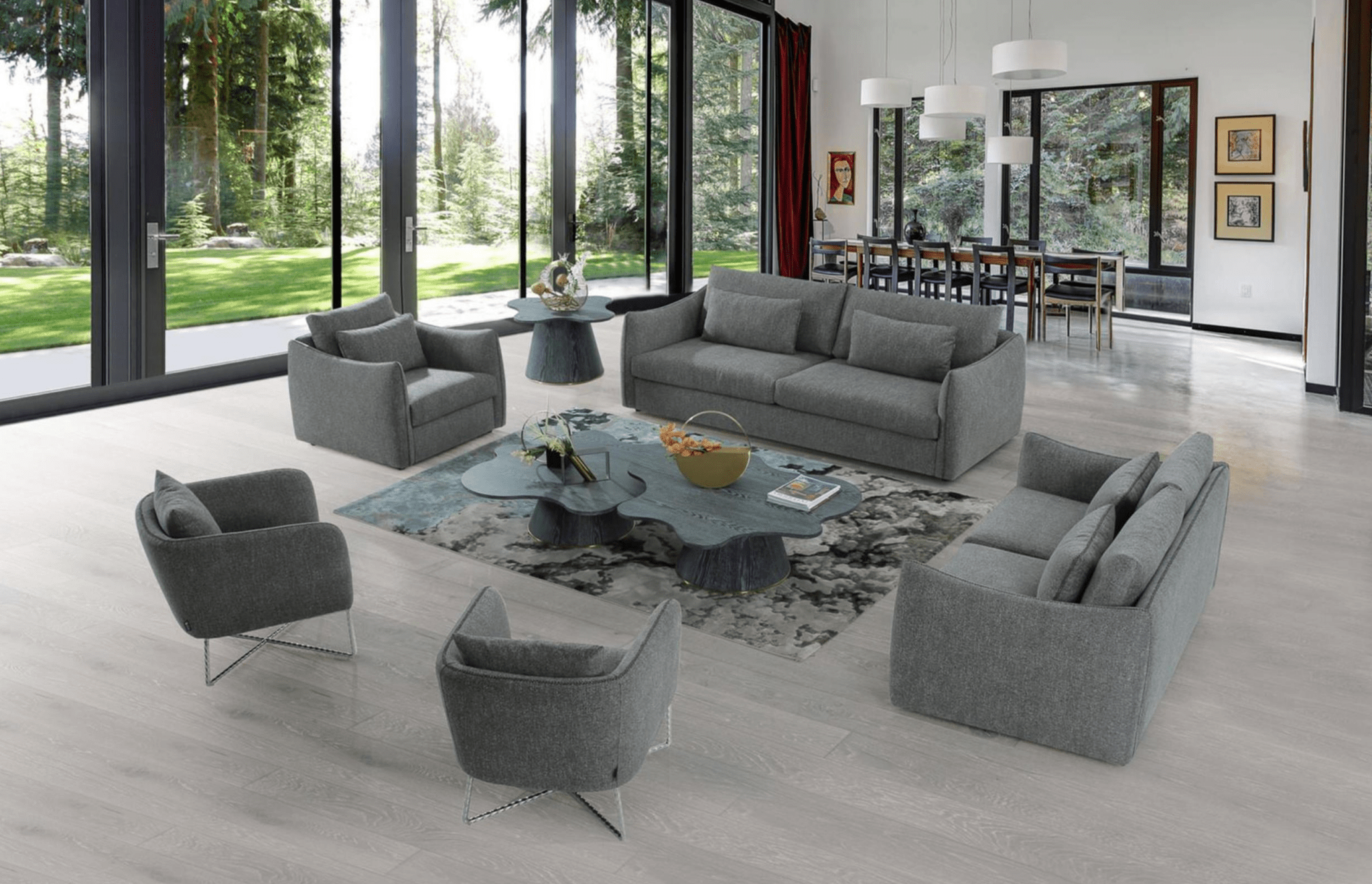 Grey Block Chair