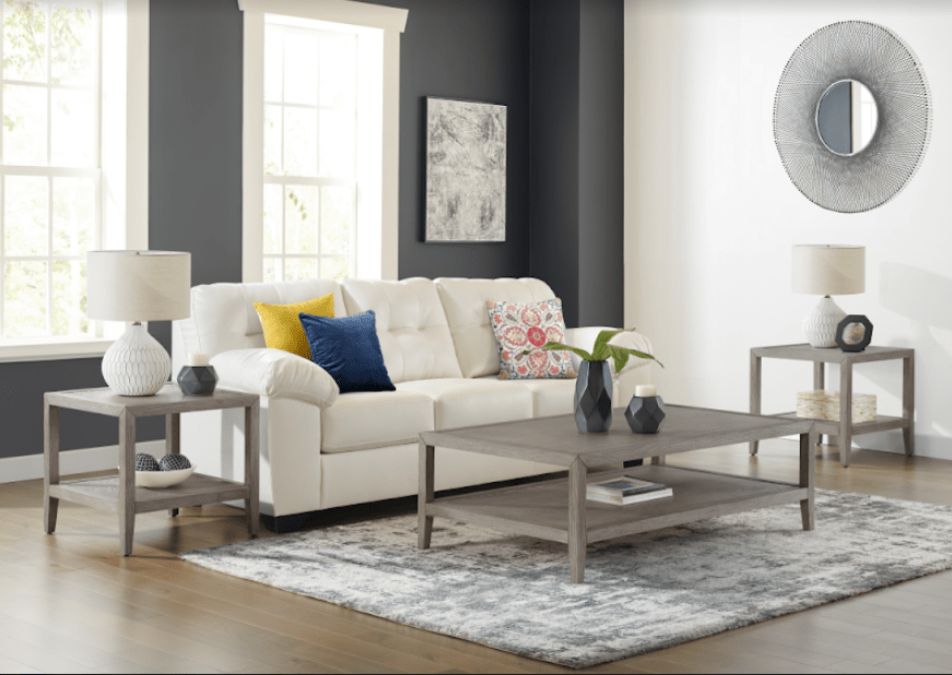 Brown Oak Wood Side Table