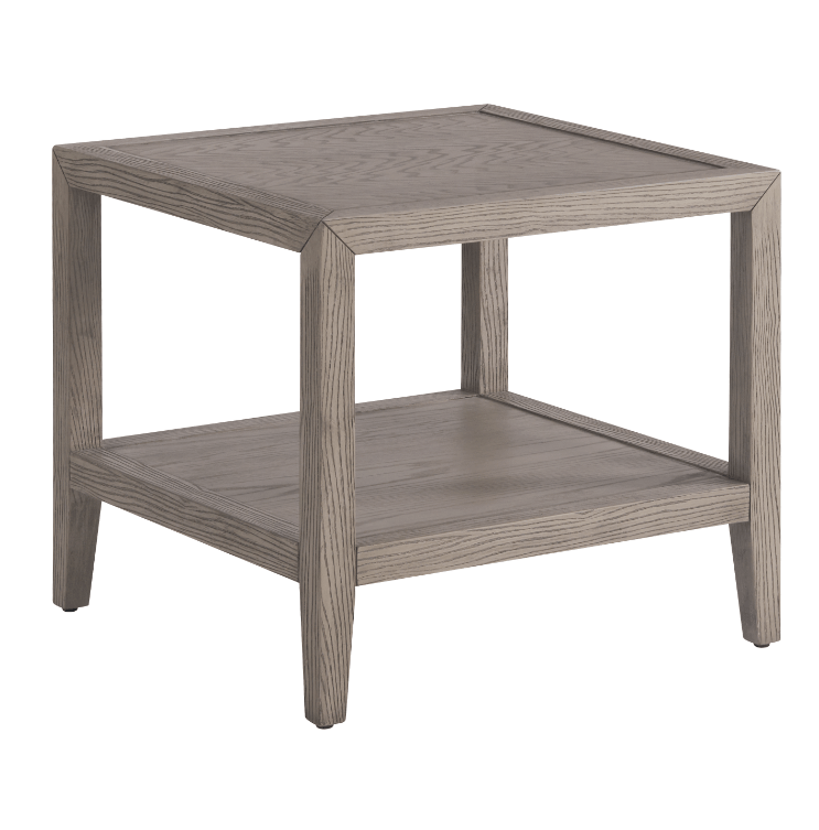 Brown Oak Wood Side Table