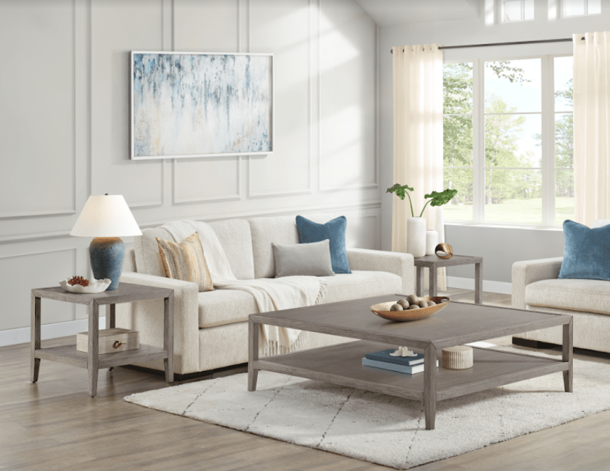 Brown Oak Wood Side Table