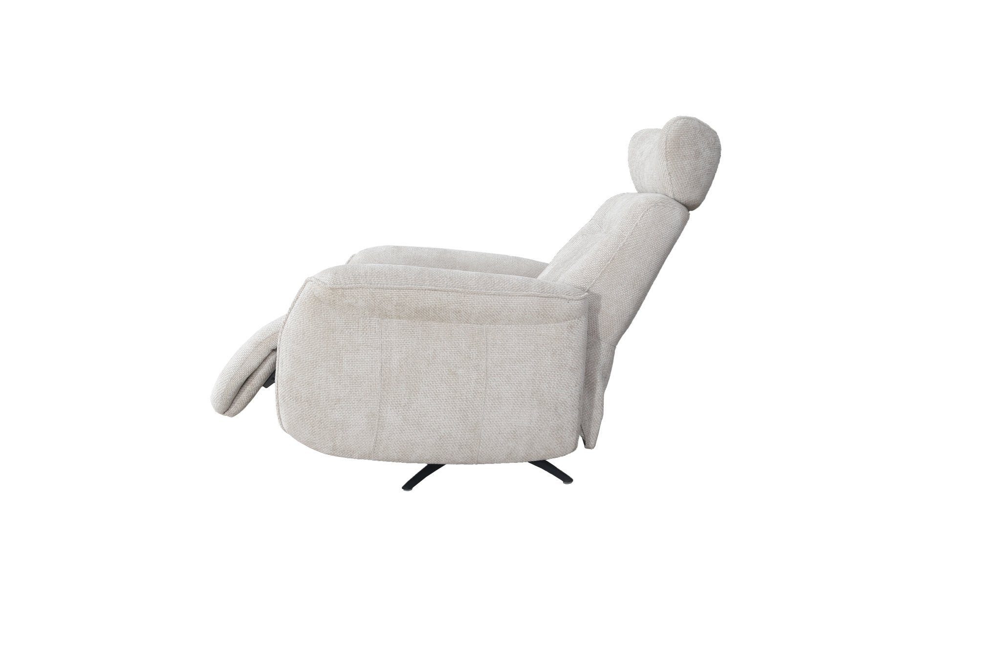 Grey Polyester Manual Recliner