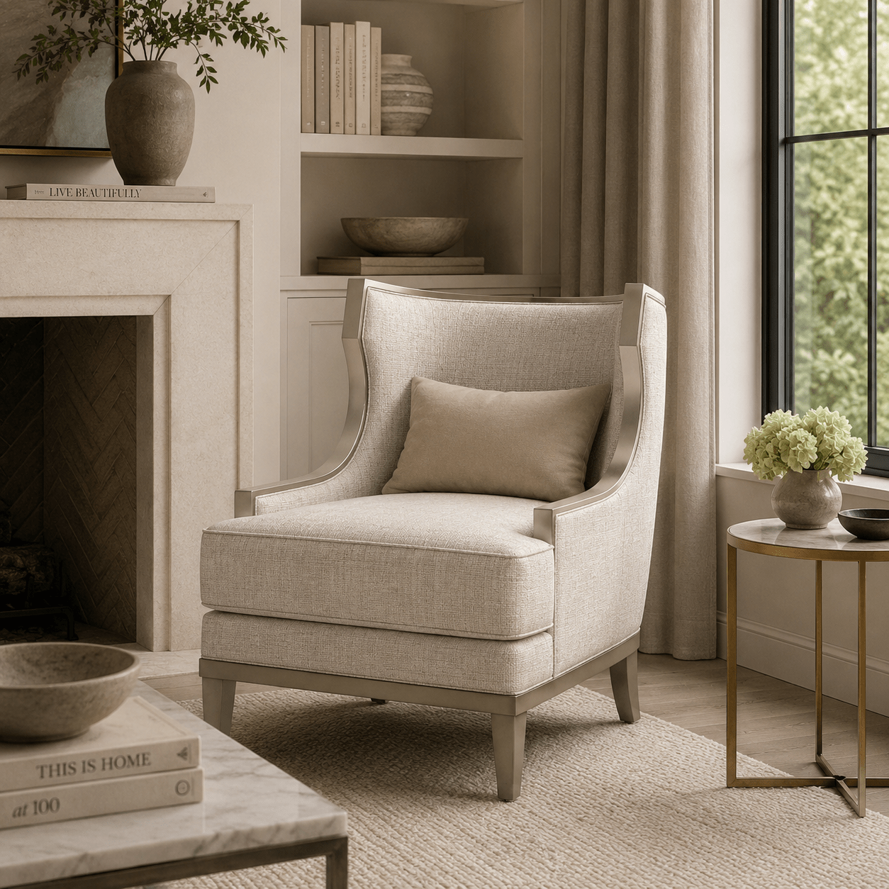 Heritage Beige Arm Chair