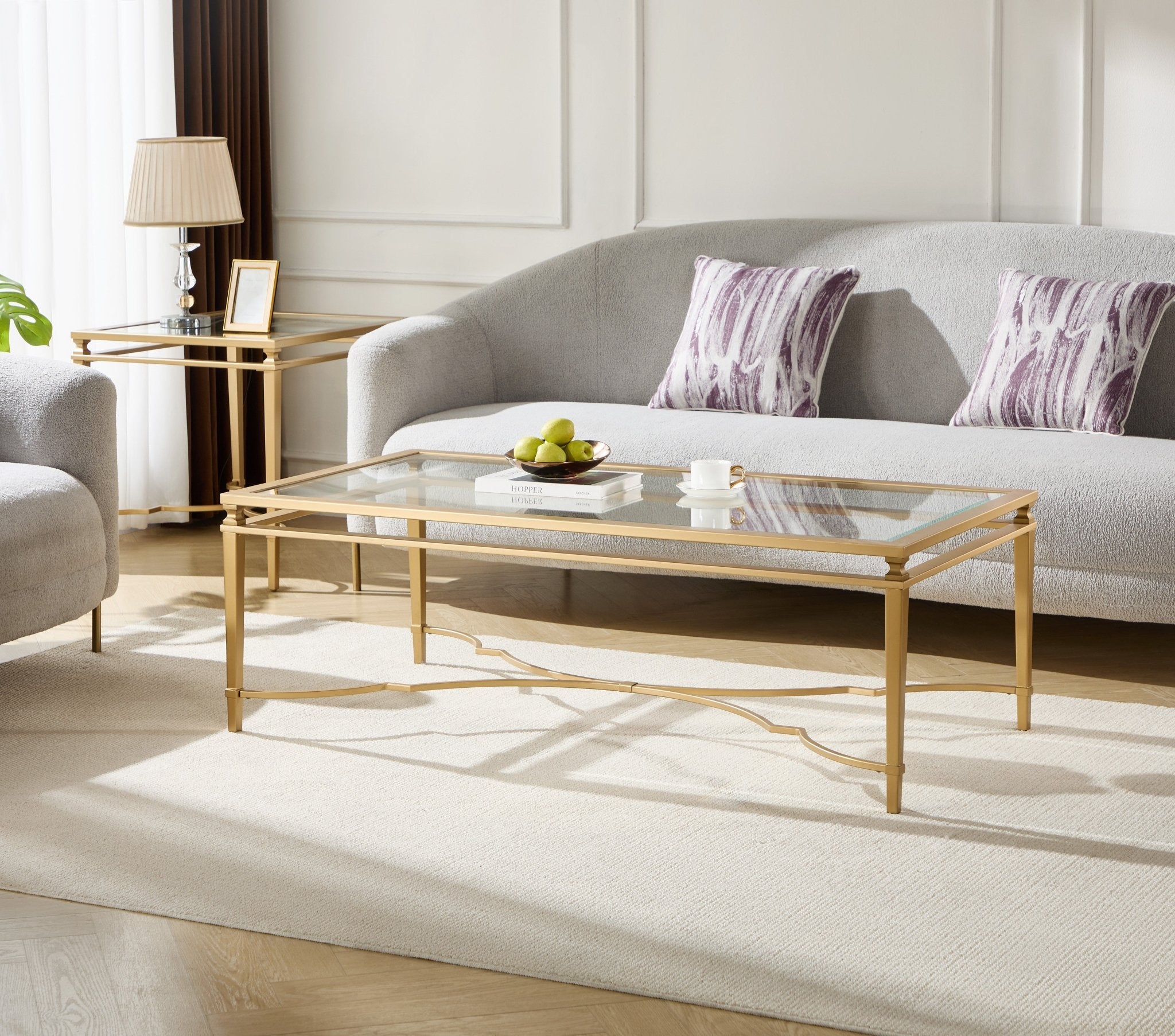 Imperium RECT Glass COCKTAIL TABLE Gold