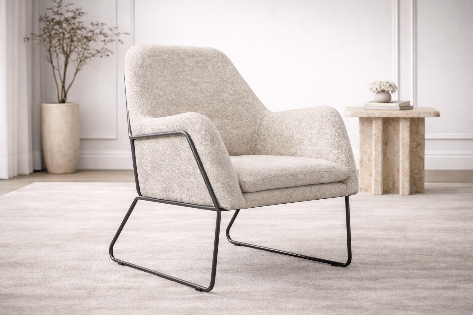 Iscaro Biege Arm Chair