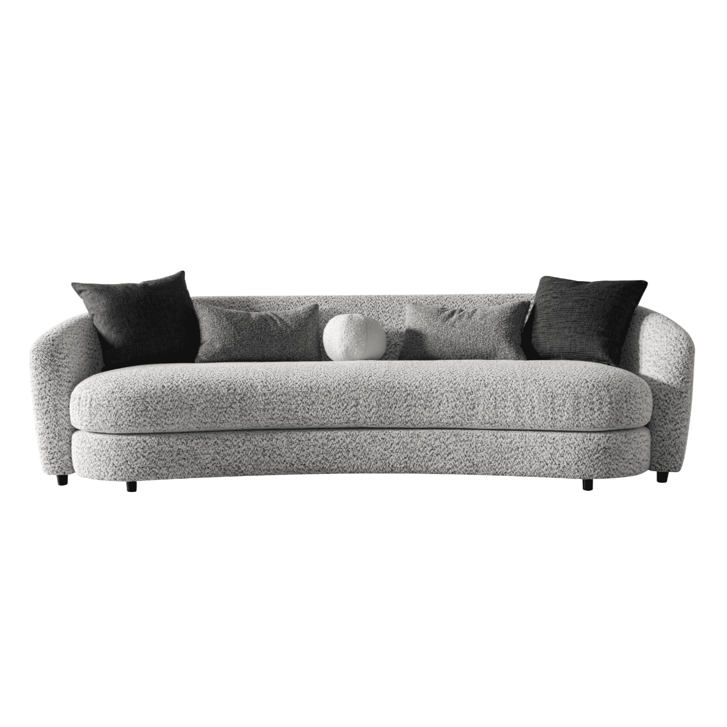 Jamie Grey Boucle 4-Seater Sofa (264cm)