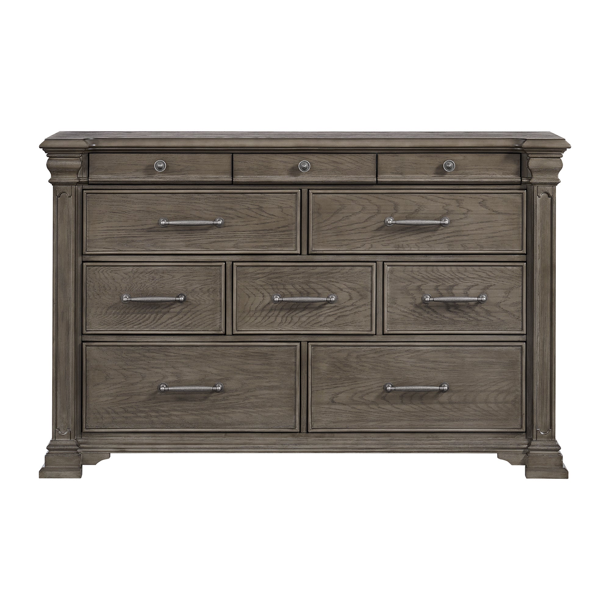 Kings Court 10-Drawer Dresser in Grey